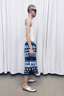 Collegiate Fair Isle Cotton Sweater Shorts