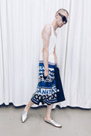 Collegiate Fair Isle Cotton Sweater Shorts