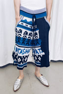 Collegiate Fair Isle Cotton Sweater Shorts