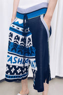 Collegiate Fair Isle Cotton Sweater Shorts