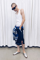 Collegiate Fair Isle Cotton Sweater Shorts
