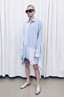 RE:BUILT Button Down Asymmetric Dress