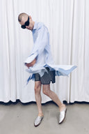 RE:BUILT Button Down Asymmetric Dress