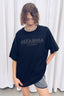 NATASHIA. Shadow Puff Logo Tee - Black