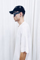 Ball & Chain Hat - Black w/ Pearls