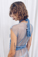 Chainmail Maxi Crystal Dress w/ Shabori Rope Harness