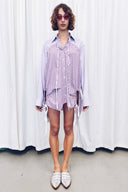 RE:BUILT Button Down Corded Tunic - Purple
