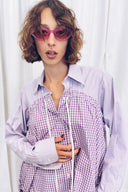 RE:BUILT Button Down Corded Tunic - Purple