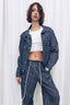 Ticker Stripe Indigo Denim Jacket