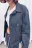 Ticker Stripe Indigo Denim Jacket