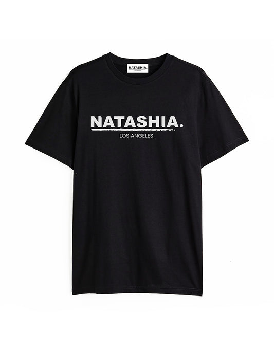 NATASHIA. Logo Tee - Black