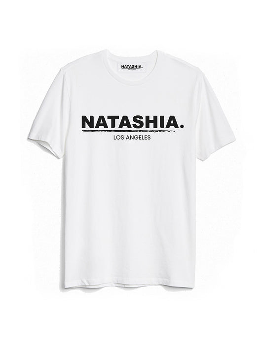 NATASHIA. Logo Tee - White