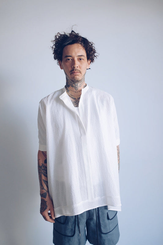 Oversized Embroidered Cotton Button down