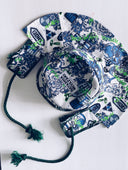 Small Samurai Bucket Hat - Akira Printed Denim w/ Bandana Navy