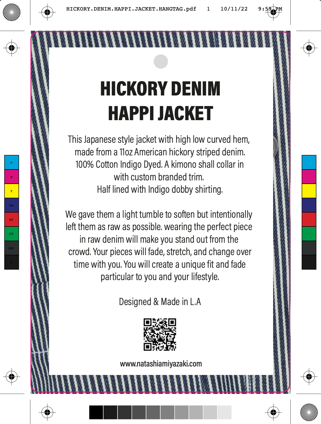 Hickory Denim Happi Kimono